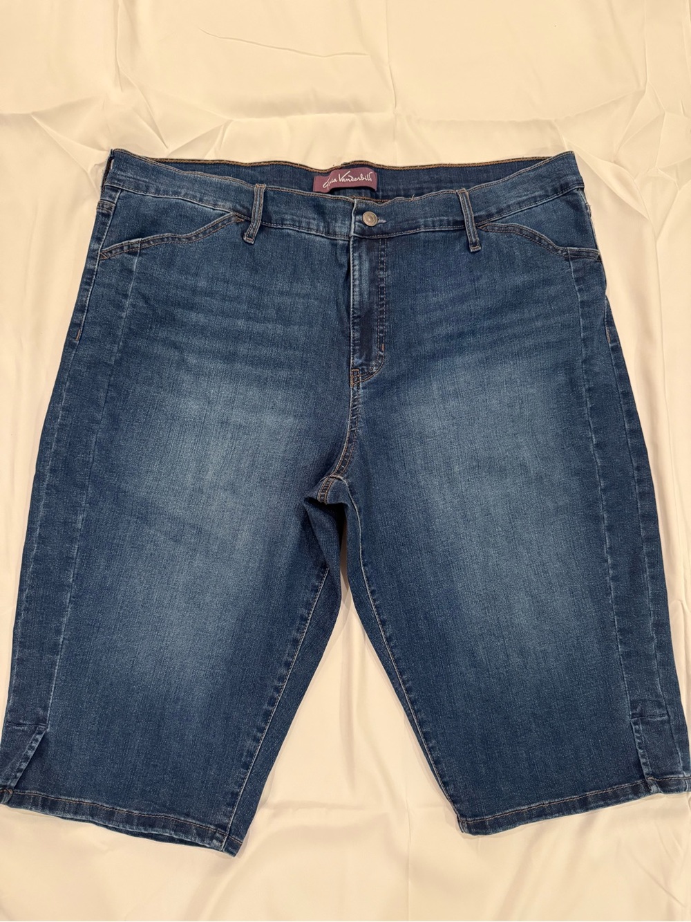 Gloria Vanderbilt Dark Blue Denim Bermuda Shorts